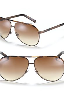 Gucci Chocolate Aviator Sunglasses with Top Bar - Lyst