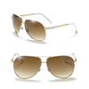 Gucci Aviator Goldwhite Sunglasses with Top Bar in White for Men (gold white) - Lyst