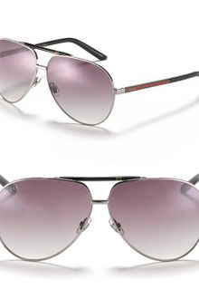 Gucci Logo Bar Aviator Sunglasses - Lyst