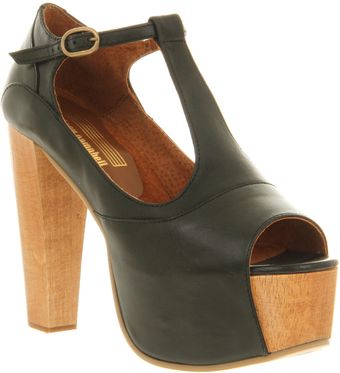  Foxy Heel Platform Black Leather 