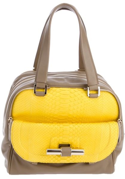 Jimmy Choo Justine Tote in Yellow (mushroom) - Lyst
