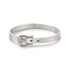 Juicy Couture Luxe Buckle Skinny Bangle in Silver - Lyst