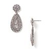 Nadri Scallop Tear Drop Earrings in Silver - Lyst