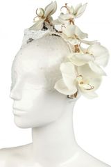 Piers Atkinson Orchid and Wasp On Leather Band Hat