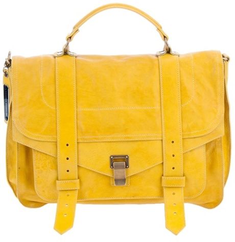 Proenza Schouler Ps1 Large Satchel Bag in Yellow - Lyst