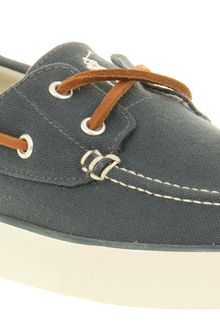 Ralph Lauren Sander Canvas Boat Shoe Blue - Lyst