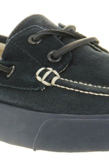 Ralph Lauren Sander Canvas Boat Shoe Navy Washed Cnv - Lyst