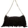 Stella Mccartney Falabella Fringed Shoulder Bag in Black - Lyst
