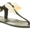 Ted Baker Aster Bow Sandal Blackcream Pvc in Black - Lyst