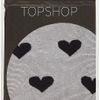 Topshop Black Heart Sheer Tights in Black - Lyst