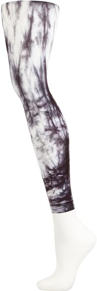 Topshop White Tie Dye Footless Tights in White - Lyst