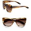 Bottega Veneta Catseye Acetate Sunglasses in Brown - Lyst