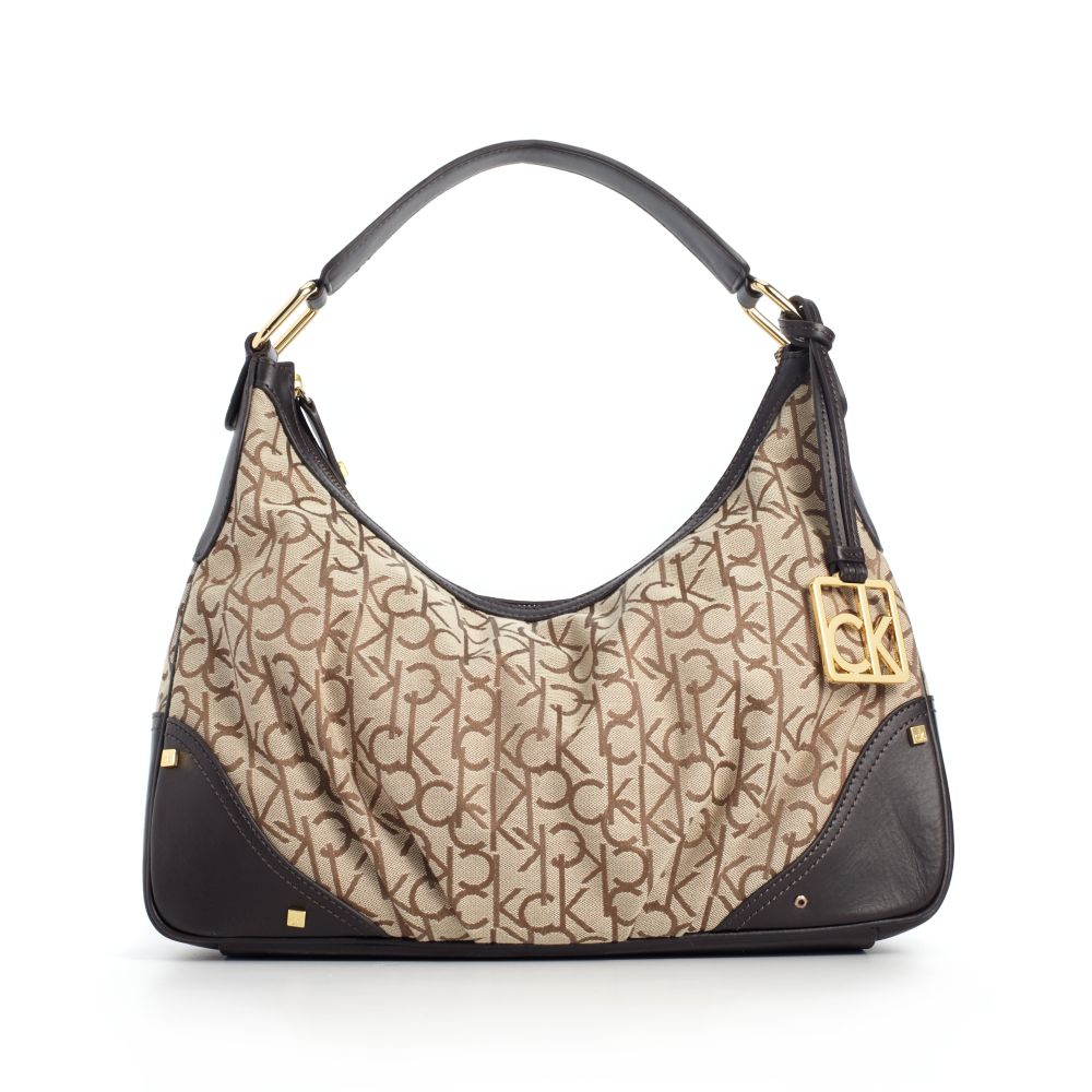 Calvin Klein Hudson Signature Hobo Bag in Beige (khaki/brown) Lyst