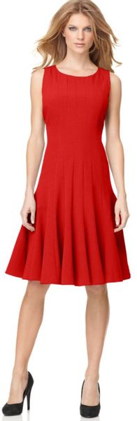 Calvin Klein Sleeveless Pleated Aline - Lyst