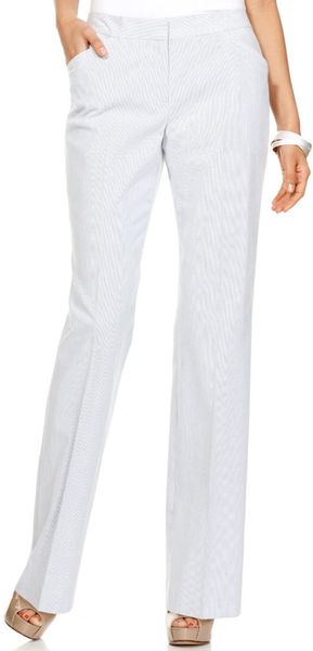  Seersucker Striped Trousers 