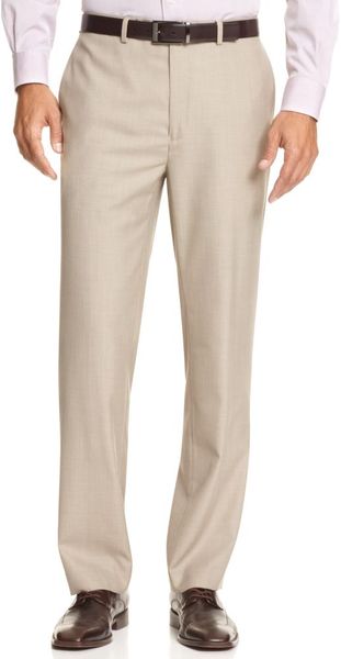 Calvin Klein Sharkskin Flat Front Slim Fit - Lyst