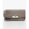 Coach Kristin Woven Leather Fashion Wristlet in Gray (silver/mushroom) - Lyst
