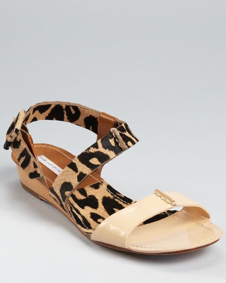 ... Sandals Janee Flat in Animal (mint patent leopard haircalf) | Lyst