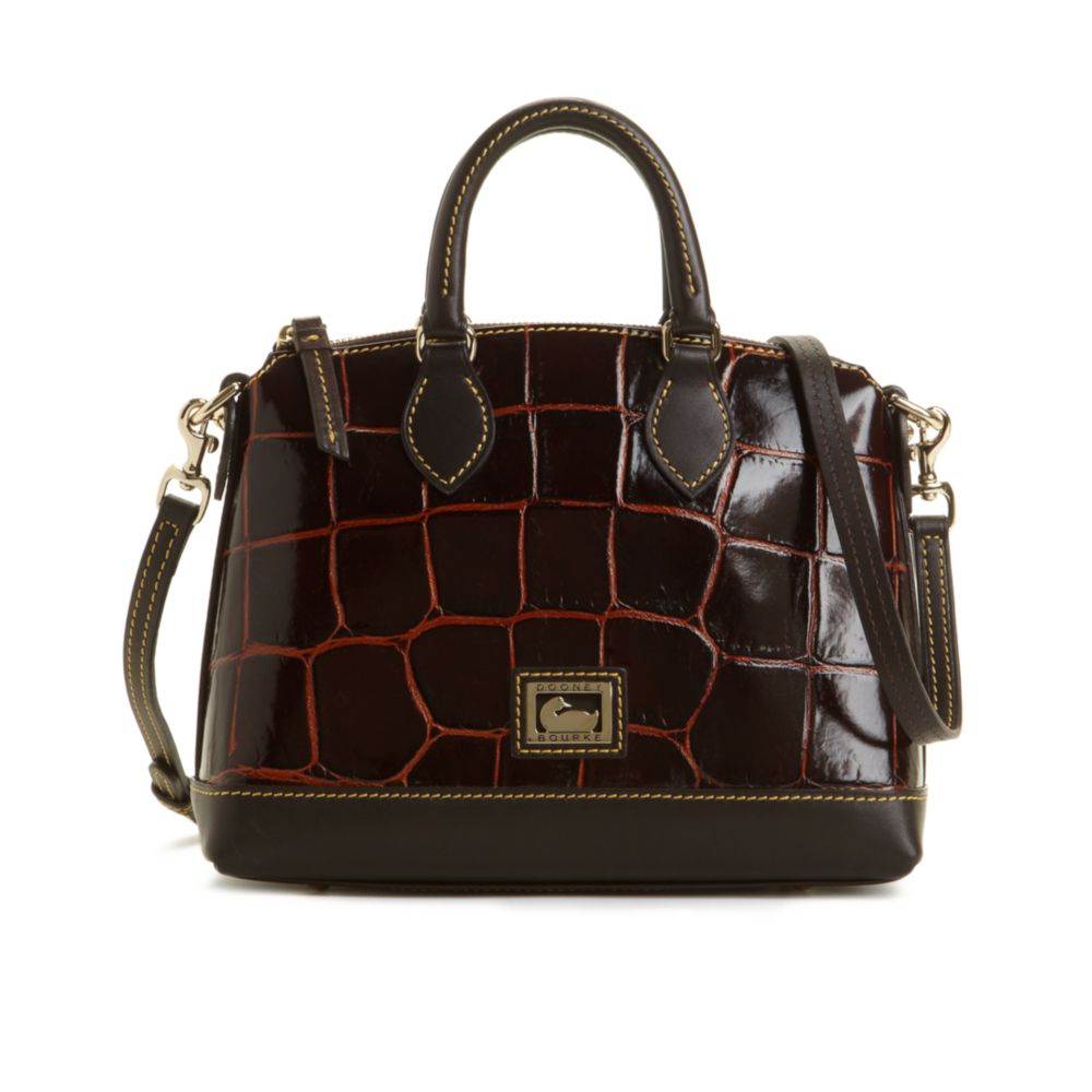 Dooney & Bourke Croc Crossbody Satchel A Macys Exclusive in Brown (cognac) | Lyst