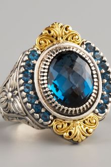 Konstantino Pave London Blue Topaz Ring - Lyst