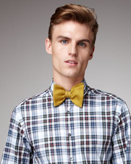 Lanvin Textured Bow Tie in Yellow for Men (mustard) - Lyst