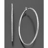 Lauren By Ralph Lauren Silvertone Crystal Accent Hoop in Gray (steel) - Lyst