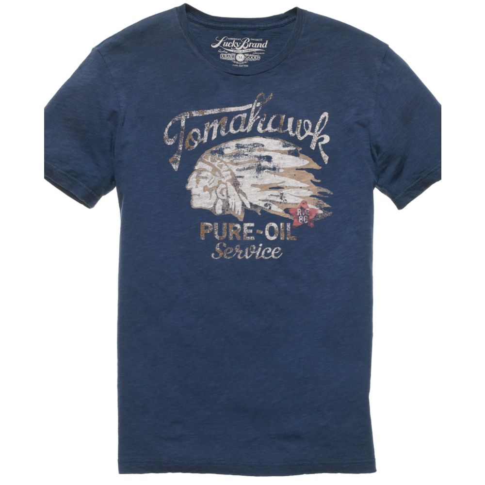 Lucky Brand Short Sleeve Tomahawk T Shirt in Blue for Men Lyst