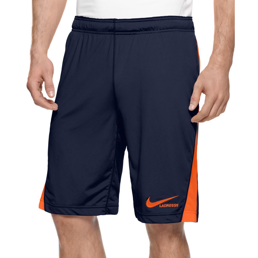 Nike Dri Fit Lacrosse Attack Shorts Ii in Gray for Men (obsidian/team orange) | Lyst