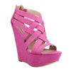 Steve Madden Xcess Platform Wedge Sandals in Purple (fuschia) - Lyst