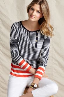 Tommy Hilfiger Ellen Long Sleeve Striped Colorblock Crewneck - Lyst
