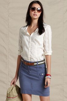 Tommy Hilfiger Long Sleeve Button Down Cotton Embroidered - Lyst