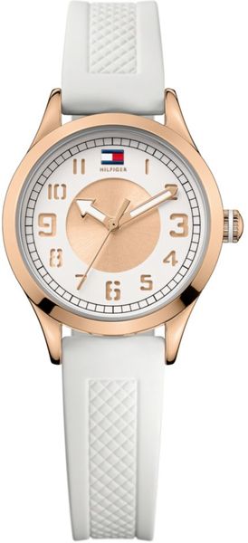 Tommy Hilfiger Womens White Silicone Strap in White - Lyst