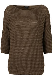 Topshop Knitted Grill Stitch Jumper - Lyst