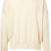 Topshop Knitted Stitch Panel Jumper in Beige (oatmeal marl) - Lyst