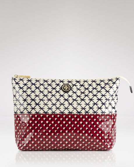 Tory Burch Cosmetic Case Large Slouchy White Caster Tory Burch Cosmetic Case Large Slouchy White Caster