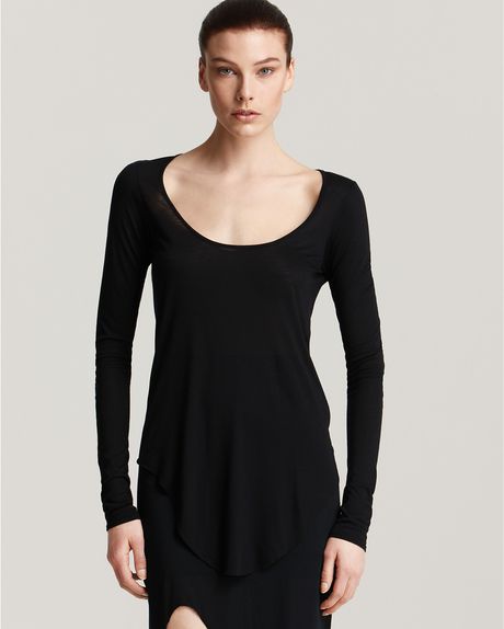 Helmut Lang Long sleeve tee in Black - Lyst