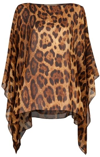 Michael Kors Leopard Print Kaftan - Lyst