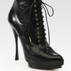 Alexander Mcqueen Leather Laceup Platform Ankle Boots in Black - Lyst