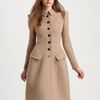 Burberry Prorsum Princess Coat in Beige (black) - Lyst