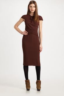 Burberry Prorsum Tie Neck Dress - Lyst