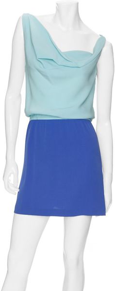 Diane Von Furstenberg Exclusive Lou Colorblock Dress in Blue (periwinkle) - Lyst