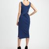 Donna Karan New York Draped Jersey Dress in Blue (black) - Lyst