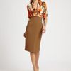 Erdem Kiera Drape Front Dress in Orange - Lyst