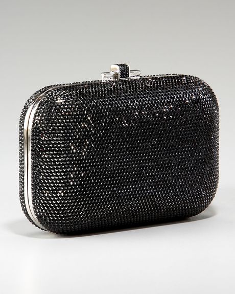 Judith Leiber Beaded Slidelock Clutch in Black (chmpgne ceylon) - Lyst