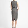 Michael Kors Belted Tweed Dress in Gray (black) - Lyst