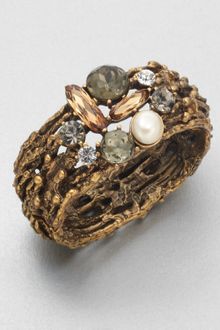 Oscar de la Renta Stone Swarovski Crystal Embellished Cuff Bracelet - Lyst