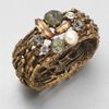 Oscar De La Renta Stone Swarovski Crystal Embellished Cuff Bracelet in Gold (bronze) - Lyst