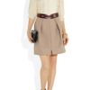 Oscar De La Renta Laceappliquéd Silkorganza Blouse in Beige (champagne) - Lyst