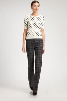 Oscar de la Renta Polka Dot Pullover - Lyst