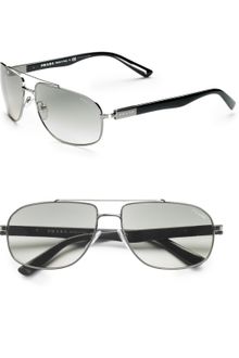 Prada Metal Aviator Sunglasses - Lyst